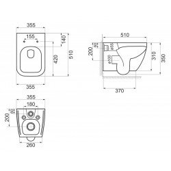Унитаз подвесной безободковый BELBAGNO ALPINA Унитаз подвесной безободковый BELBAGNO ALPINA