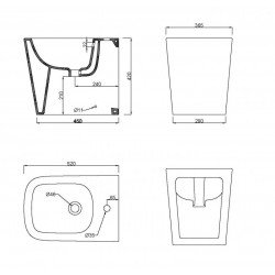 Биде напольное BELBAGNO ALBANO