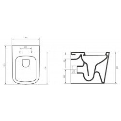 	Унитаз приставной безободковый BELBAGNO ALBANO