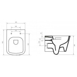 Унитаз подвесной безободковый BELBAGNO ALBANO