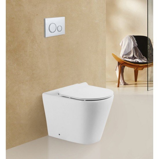 Унитаз приставной безободковый BELBAGNO FLAY-R