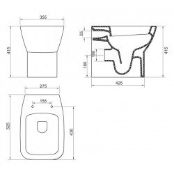 Унитаз приставной BELBAGNO LAGO Унитаз приставной BELBAGNO LAGO