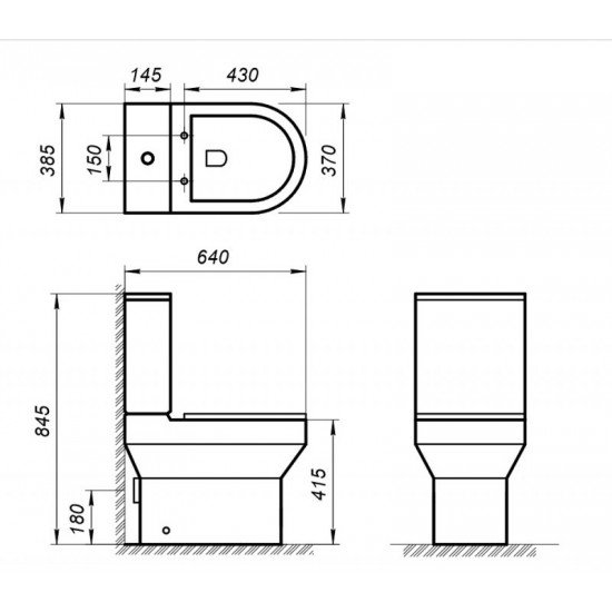 Унитаз-компакт безободковый BELBAGNO NORMA