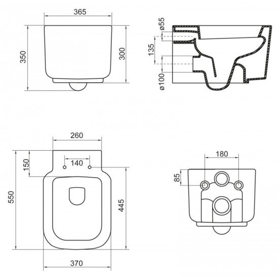 Унитаз подвесной BELBAGNO VASO Унитаз подвесной BELBAGNO VASO
