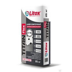 Клей плиточный цементный Titan Flex 25 кг (56шт\пал) Литокс Клей плиточный цементный Titan Flex 25 кг (56шт\пал) Литокс