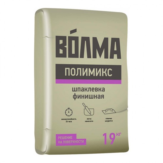 Шпатлевка полимерная ВОЛМА ПОЛИМИКС, 19 кг Шпатлевка полимерная ВОЛМА ПОЛИМИКС, 19 кг
