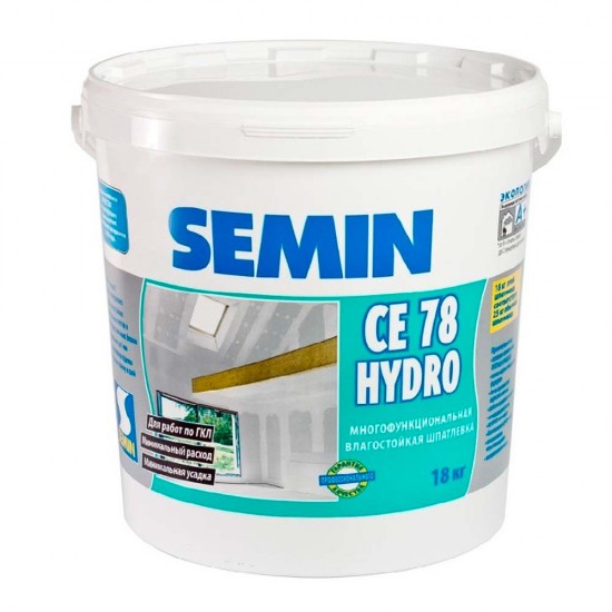 Шпаклевка Semin влагостойкая CE78 HYDRO 18 кг