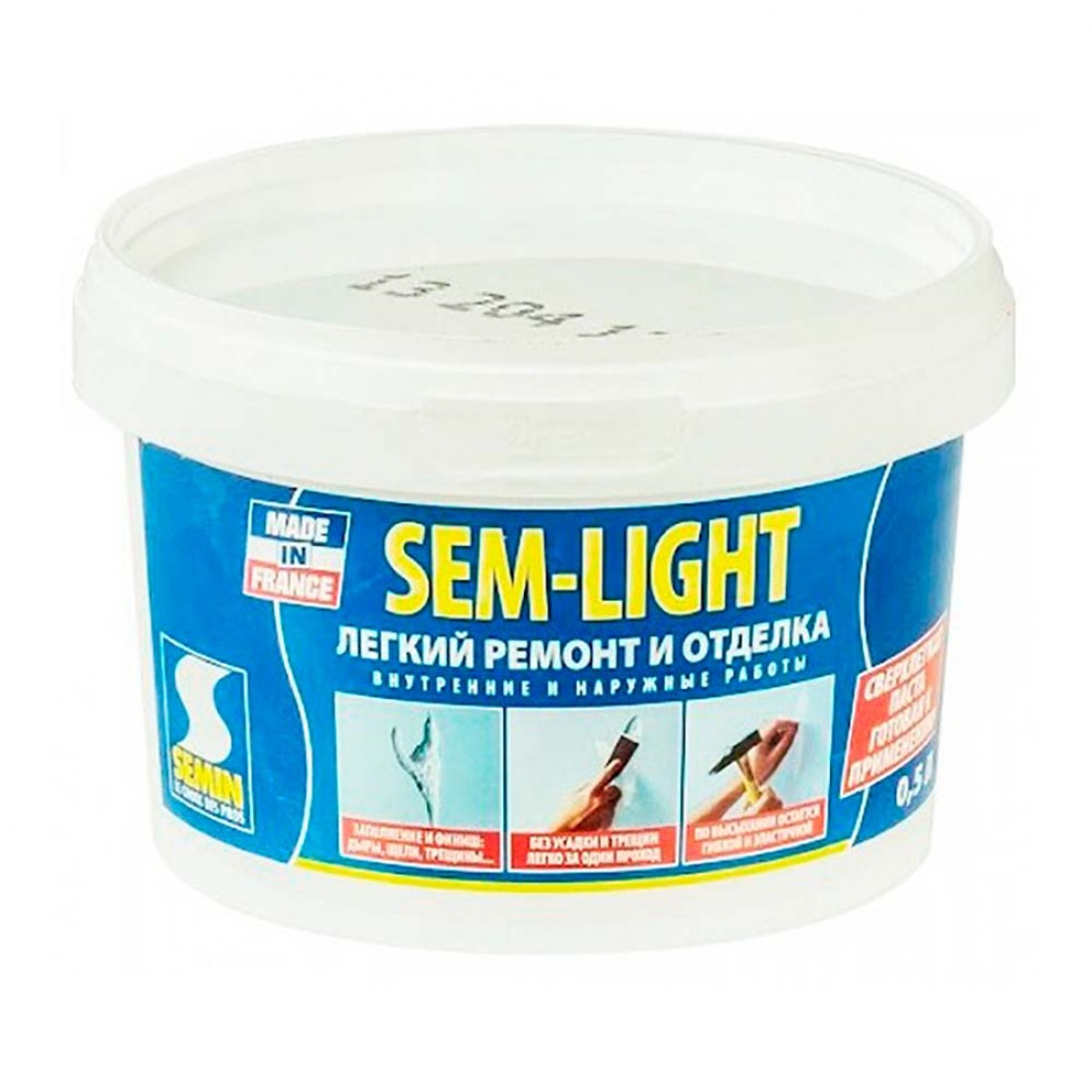 Трещин цена. Шпаклевка Semin sem-Light. Шпаклевка безусадочная Семин сверхлегкая Semin sem-Light. Semin шпатлевка sem-Light 1 кг. Шпатлевка финишная "Semin sem Light" (кг).