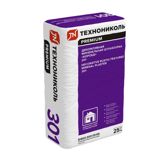 Декоративная минеральная штукатурка ТЕХНОНИКОЛЬ 301 S (25кг)