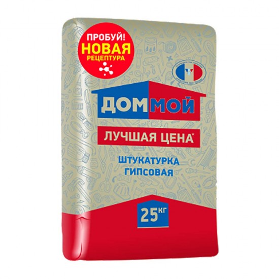 Штукатурка ДОМ МОЙ ЛУЧШАЯ ЦЕНА гипсовая 25кг