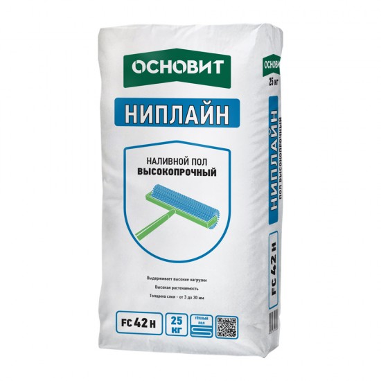Наливной пол Основит высокопрочный FC-42 Ниплайн 25 кг