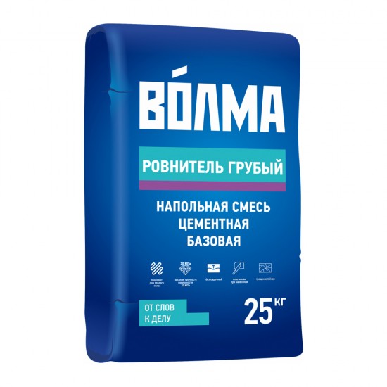 Ровнитель для пола грубый Волма 25 кг (48 шт/пал) Ровнитель для пола грубый Волма 25 кг (48 шт/пал)