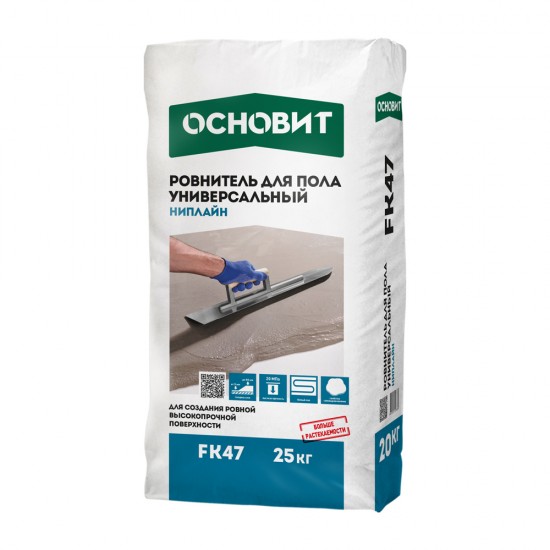 Ровнитель для пола Основит универсальный FК-47 Ниплайн 25кг Ровнитель для пола Основит универсальный FК-47 Ниплайн 25кг