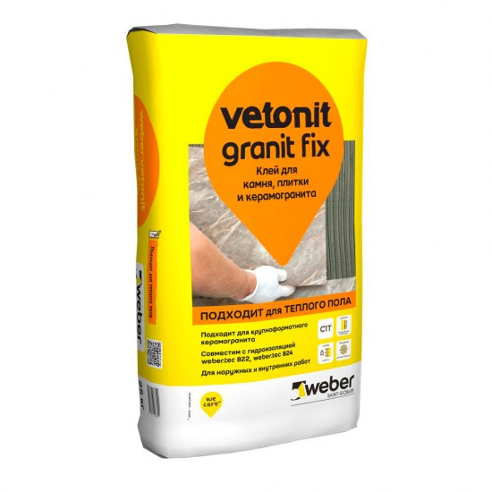 Вебер.ветонит клей granit fix 25 кг (48 шт)