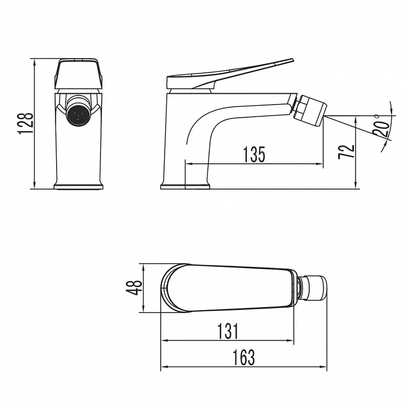 Смеситель на биде LM3708GM Bronx Lemark