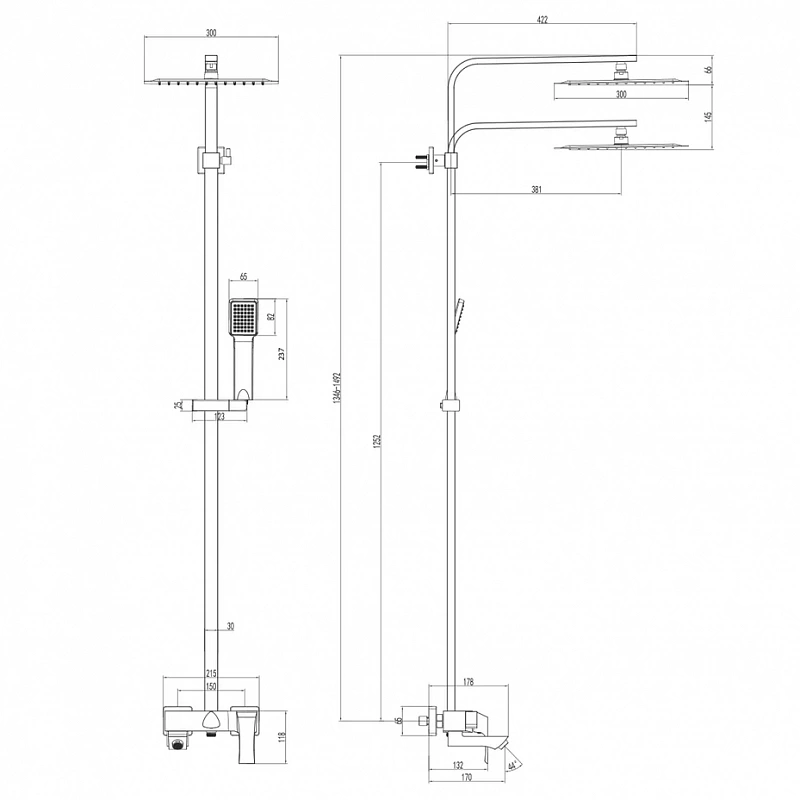 Смеситель на стену LM4562C Unit Lemark